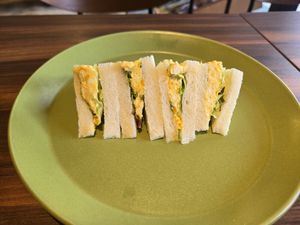 Egg salad sandwich at MERCY Vegan Factory in Osaka