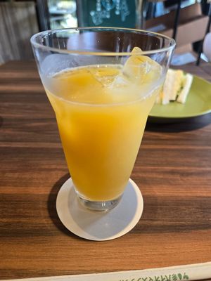 Orange Juice at MERCY Vegan Factory in Osaka