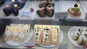 Their desert counter at MERCY Vegan Factory in Osaka