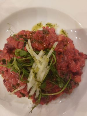 Beetroot risotto at David Bann Restaurant in Edinburgh
