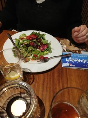 Salad starter at David Bann Restaurant in Edinburgh