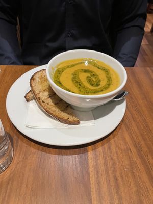 Soup  at David Bann Restaurant in Edinburgh