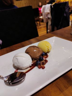 Trio des glaces at David Bann Restaurant in Edinburgh