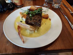 Vegan haggis at David Bann Restaurant in Edinburgh