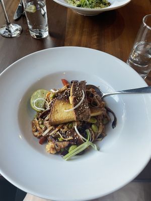 stir fried noodles + veggies with (the most delicious tofu) 8.5/10  at David Bann Restaurant in Edinburgh