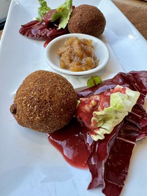 Thai fritters   at David Bann Restaurant in Edinburgh