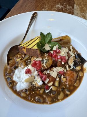 Moroccan bean stew  #Veganuary at David Bann Restaurant in Edinburgh