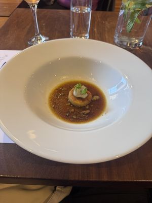 Roasted celeriac gnoccho  at David Bann Restaurant in Edinburgh