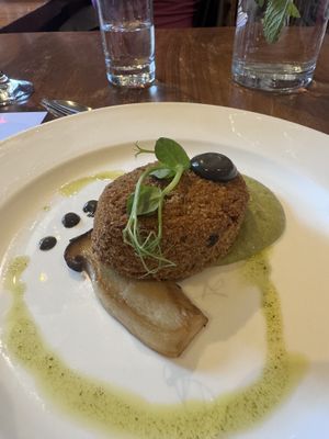 Mushroom croquette  at David Bann Restaurant in Edinburgh