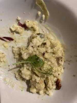 1/3 of an excellent risotto  at David Bann Restaurant in Edinburgh