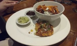 Wonderful Mexican starter with guacamole and mole! Nom, nom. at David Bann Restaurant in Edinburgh