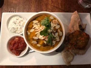 vegan curry at David Bann Restaurant in Edinburgh