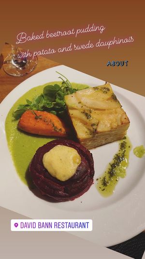 Stunning dish. at David Bann Restaurant in Edinburgh