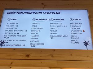 menu  at POKAWA in Nice