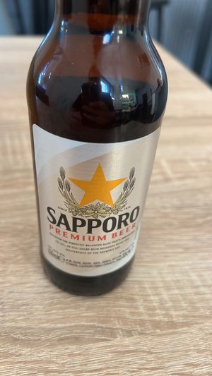 sapporo beer  at Ramen Kurose in Stuttgart