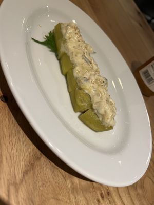 Eggplant in smoked tar tar sauce  at nagi in Nagoya