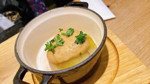 Baked Onion with vegan sauce   at nagi in Nagoya