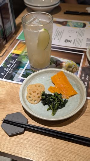 Vegan table charge food at nagi in Nagoya