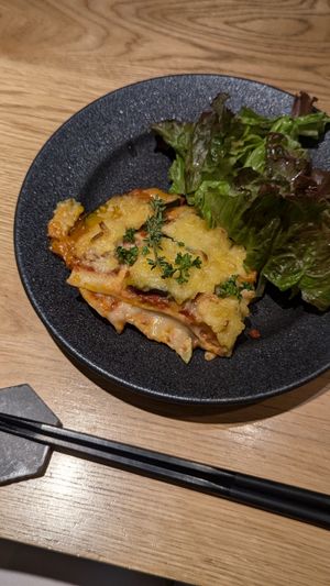 Lasagna was a fair portion at nagi in Nagoya