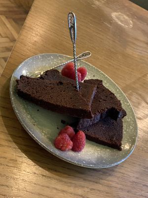 Brownie cake with berries   at Lovegan in Cluj-napoca