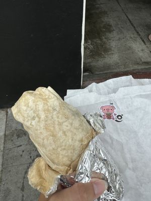 Vegan brekkie burritoo  at East Village Cafe in Monterey