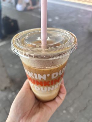 iced latte with soy  at Dunkin' - Hbf in Munich