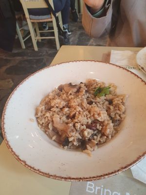 Mushroom Risotto at Agrimia Restaurant in Crete