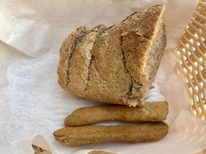 Bread basket for one personn  at Agrimia Restaurant in Crete