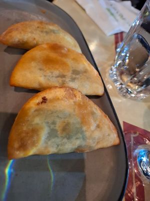 Spinach pies at Agrimia Restaurant in Crete