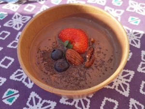 Vegan chocomousse at Bodhi in Leuven