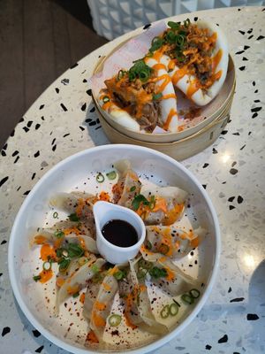 Gyozas and gua bao at Bodhi in Leuven