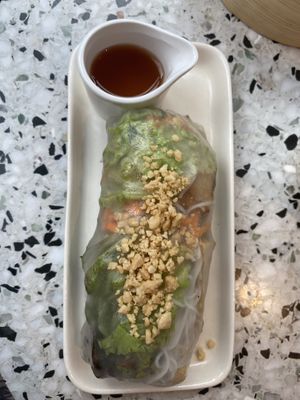 Spring rolls with mint  at Bodhi in Leuven
