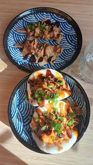 Satay skewer and gua bao at Bodhi in Leuven