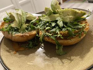 Burger  at North Sister Cafe in Osterville