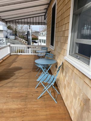 Outdoor seating  at North Sister Cafe in Osterville