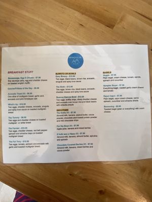 Menu  at North Sister Cafe in Osterville