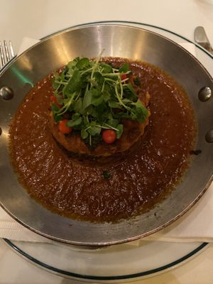 Lentil and Aubergine bake with Indic flavours   at The Ivy Oxford Brasserie in Oxford