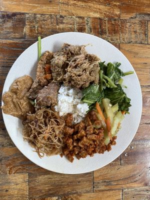 Nasi campur (build your own)  at Warung Ganesha 88 in Ungasan