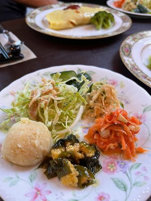 various side dishes at Velglow in Hirosaki