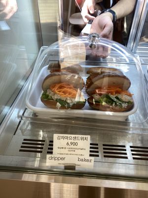 Bagel with potato mayo  at Dripper Baker in Daegu