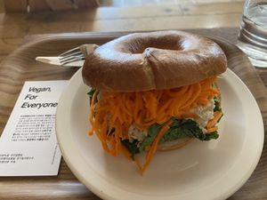 Bagel - a bit sweet  at Dripper Baker in Daegu