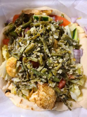 Ultimate Veggie-Crunchy falafel wrap at Xenia A Kebab Grille in Harrisonburg