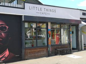 Shopfront at Little Things Cafe in South East London