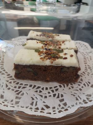 Carrot Cake Slices at Little Things Cafe in South East London