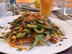 Delicious bruschetta   at Fresh Point Juice Bar in Crete