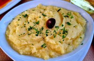 Skordalia - potato & garlic dip at Nefeli-Anait in Kefalonia