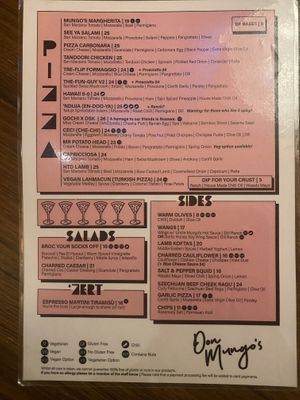 Menu June 2024  at Don Mungo's in Bright