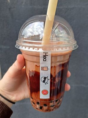 Chocolate latte with soy milk at Hea Tea & Coffee in Aberdeen