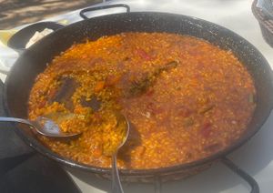 Vegan Paella  at La Siesta in Bolnuevo