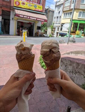 Sorry we are them before snapping a photo at Loved Gelato in Istanbul